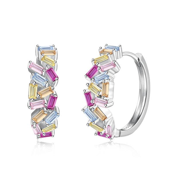 <MAGIC>Dazzling Colorful Emerald Cut Daily Earrings