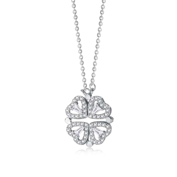 <MAGIC>Ornate Heart Cut Flower Shape Necklace